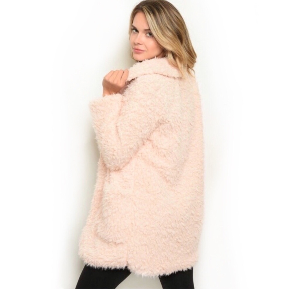 Fuzzy Open Sherpa Jacket - Picture 2 of 7